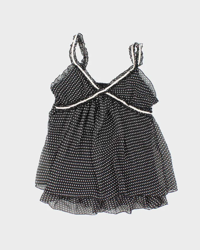 Vintage Y2k 00s Polka Dot Mesh Cami - S sold by Rokit