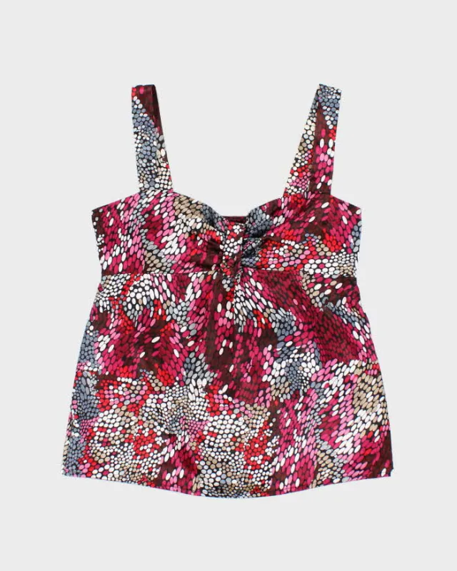 Vintage Y2k 00s Plum Spotty Satin Cami - S sold by Rokit