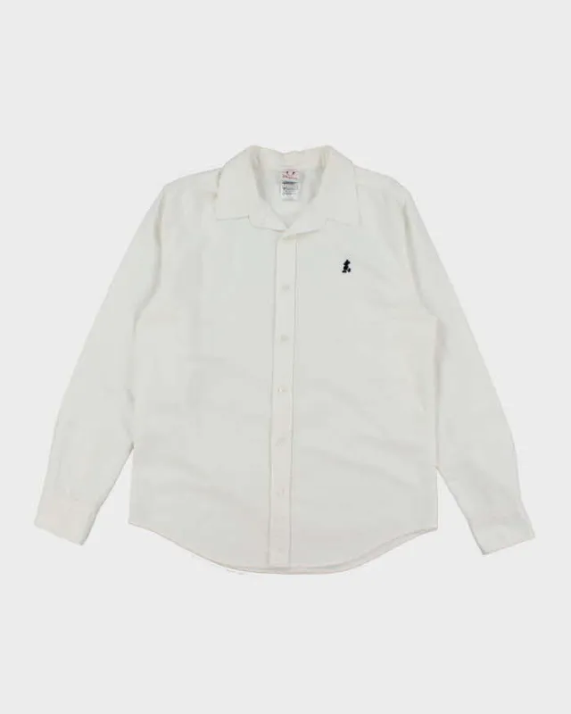 Vintage 2000's Disney Small Embroidered Mickey White Long Sleeve Shirt  - M sold by Rokit