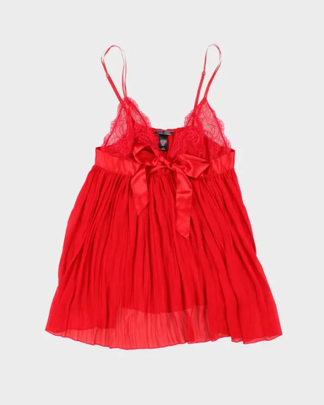 Vintage Y2k 00s Victoria's Secret Pleated Mesh Cami - M sold by Rokit