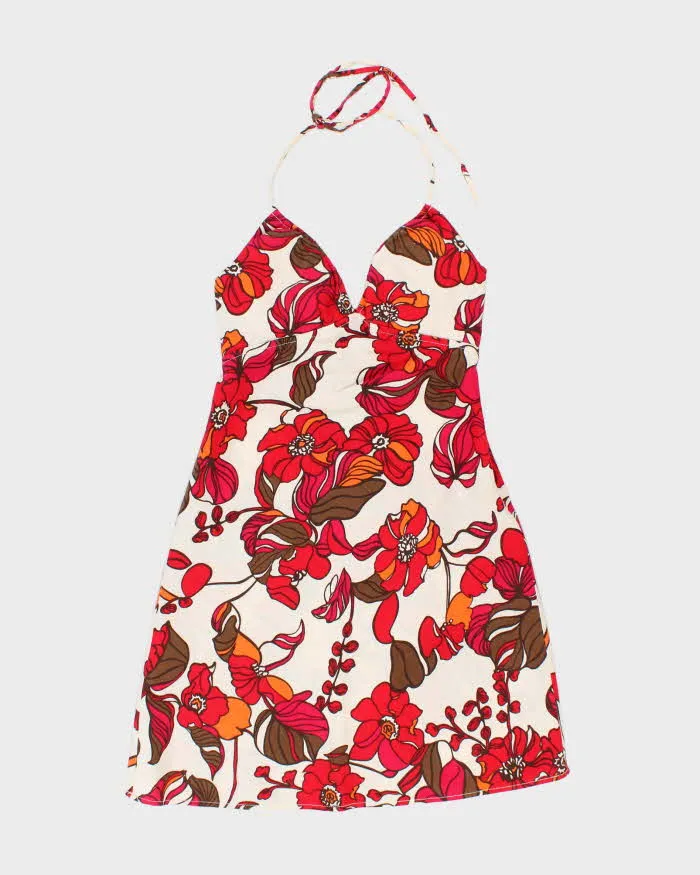 Vintage Y2k 00s Guess Floral Halter Neck Dress - S sold by Rokit