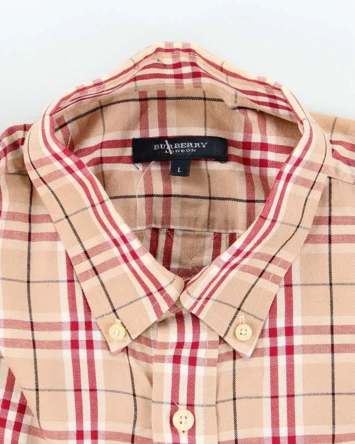 Vintage Y2K Burberry London Small Embroidered Logo Patterned Shirt - L sold by Rokit product image thumbnail 5