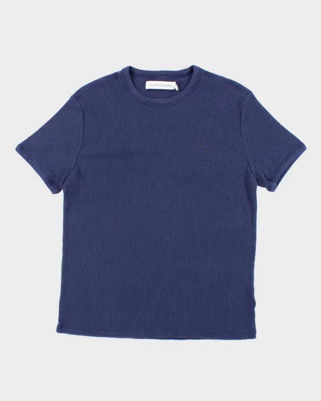 Vintage Calvin Klein Small Logo Waffle T-Shirt - M sold by Rokit