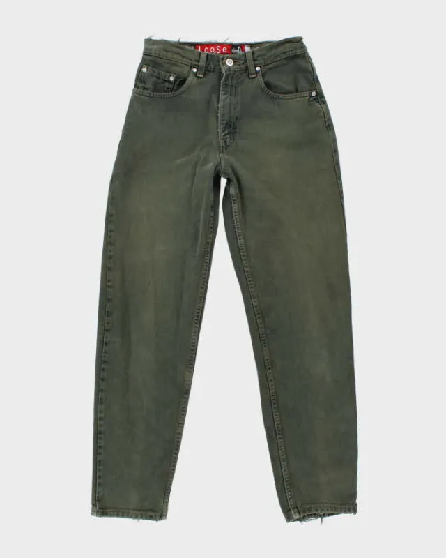 Vintage Y2K Levi's Silvertab Loose Fit Green Wash Jeans - W28 L29 sold by Rokit
