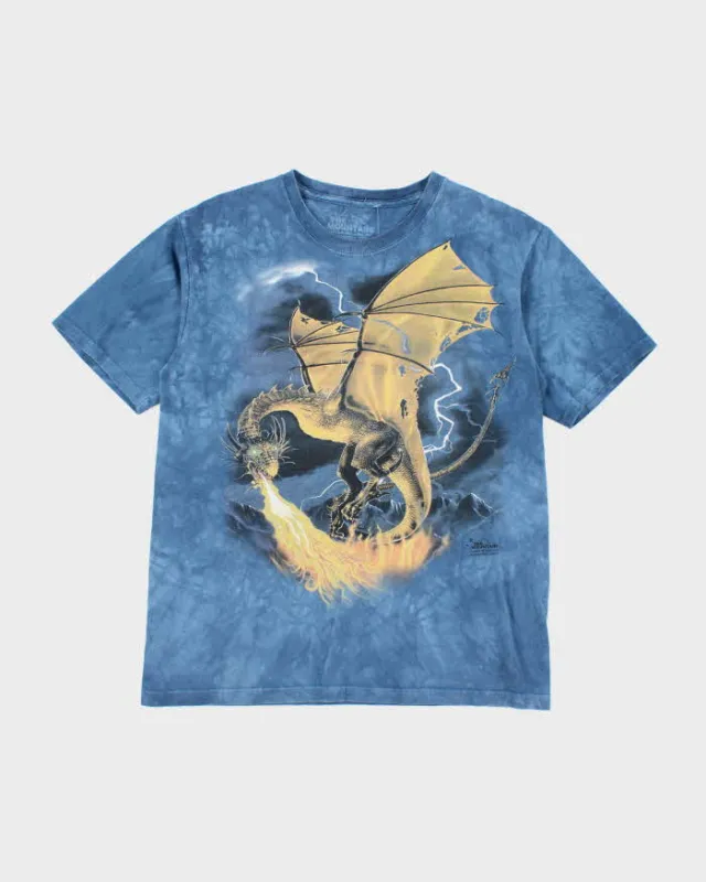 Vintage Y2K The Mountain Fire Breathing Dragon Graphic T-Shirt - L sold by Rokit