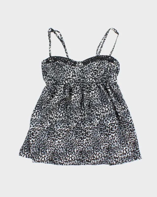 Vintage Y2k 00s Seduction Animal Print Satin Cami - S sold by Rokit