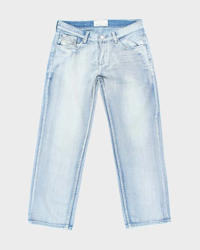 Vintage Y2K Ecko Untld Light Wash Embossed Relaxed Fit Jeans - W32 L28 sold by Rokit