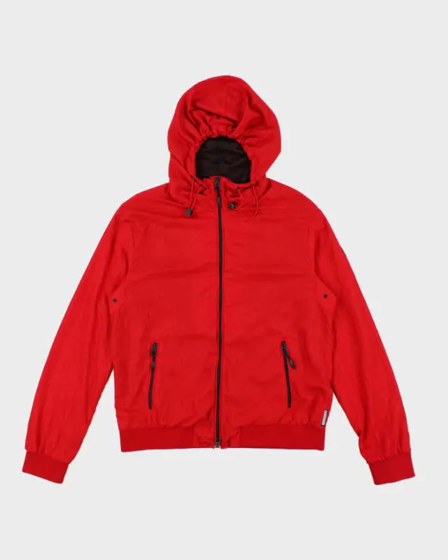 Vintage Y2K Armani Jeans Spell Out Hooded Anorak Jacket - XL sold by Rokit