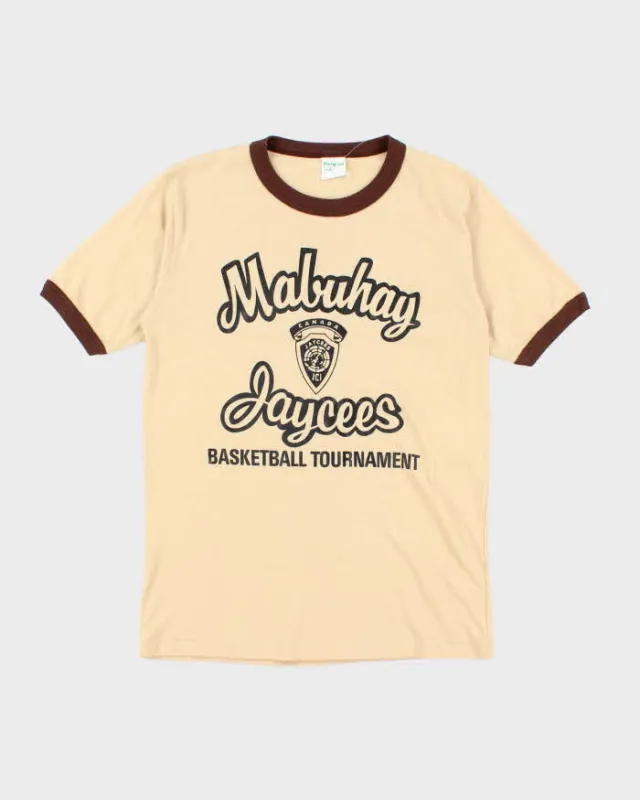 Vintage 80's Jaycees Basketball Tournament Graphic Ringer T-Shirt - M sold by Rokit