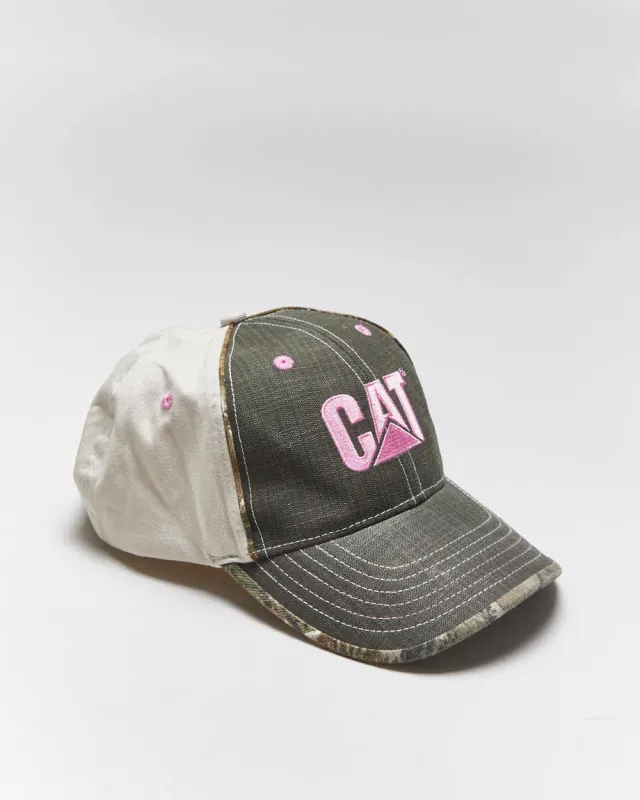 Vintage 2000's CAT Embroidered Camouflage Brim Baseball Cap - OS sold by Rokit