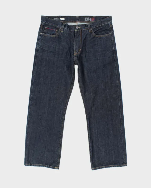Vintage 2000's DH3 Heavyweight Dark Wash Selvedge Relaxed Fit Jeans - W36 L28 made by Rokit