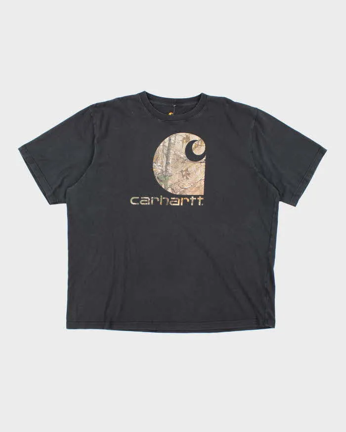 Vintage Y2K Cahartt Camouflage Centre Logo Graphic T-Shirt - XXL sold by Rokit