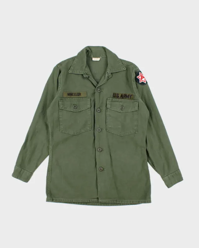 60s Vintage US Army OG-107 Utility Shirt - Medium sold by Rokit