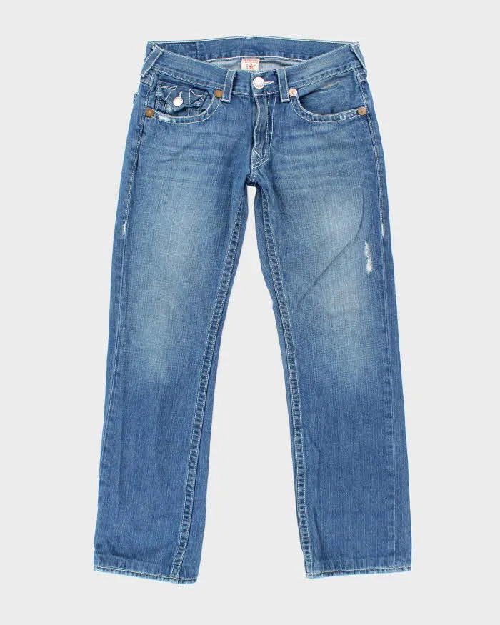 Vintage 2000's True Religion Straight Fit Medium Wash Jeans - W32 L30 sold by Rokit