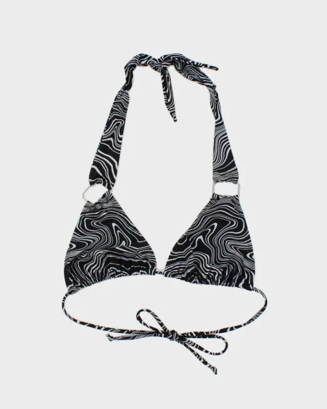 Vintage Y2k 00s Swirl Print Bikini Top - M sold by Rokit