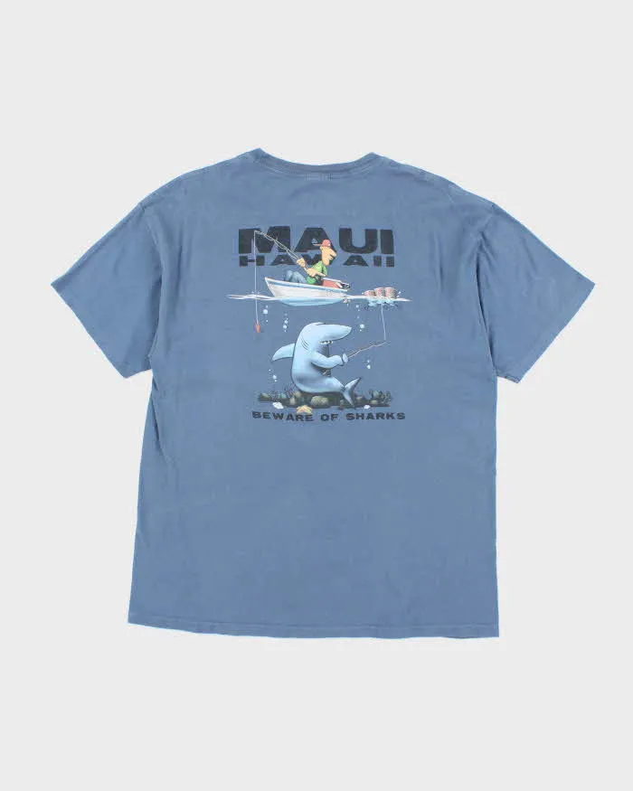 Vintage 2000's Maui Beware Sharks Souvenir T-Shirt - L sold by Rokit product image thumbnail 2