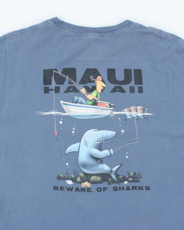 Vintage 2000's Maui Beware Sharks Souvenir T-Shirt - L sold by Rokit product image thumbnail 4