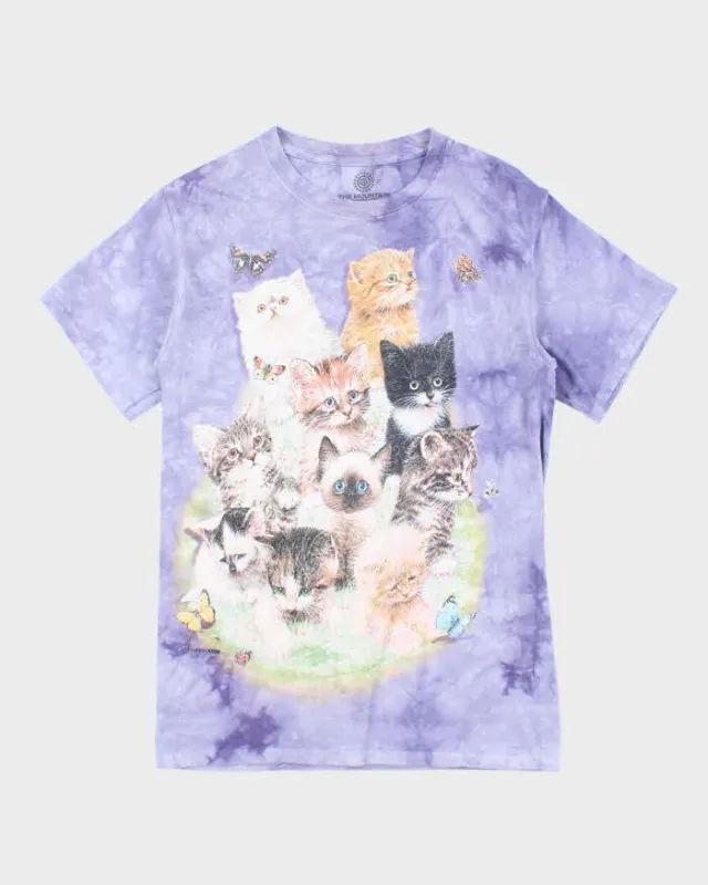 Vintage 2000's The Mountain Feline Graphic Tie-Dye T-Shirt - S sold by Rokit