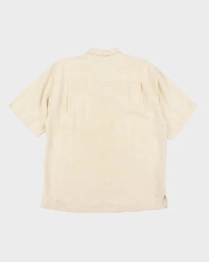 Vintage Tommy Bahama Embossed Patterned Silk Hawaiian Shirt - M sold by Rokit product image thumbnail 2