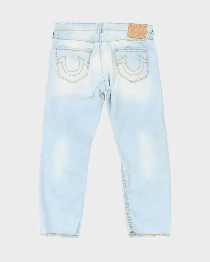 Vintage Y2K True Religion Pre-Distressed Light Wash Selvedge Jeans - W36 L27 sold by Rokit product image thumbnail 3