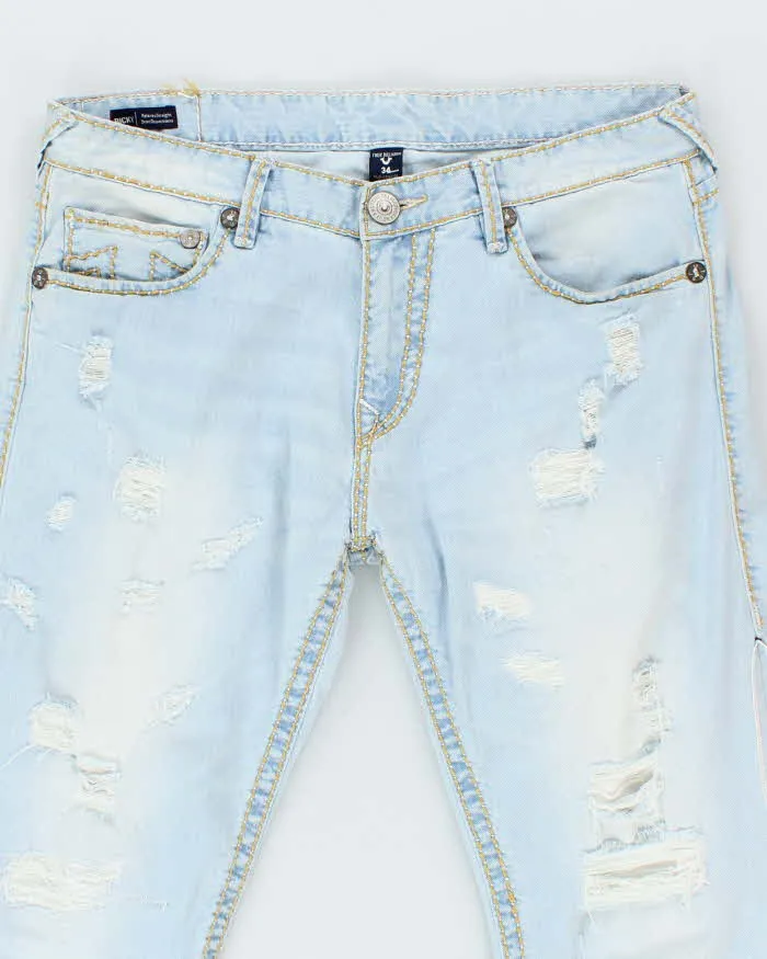 Vintage Y2K True Religion Pre-Distressed Light Wash Selvedge Jeans - W36 L27 sold by Rokit product image thumbnail 2