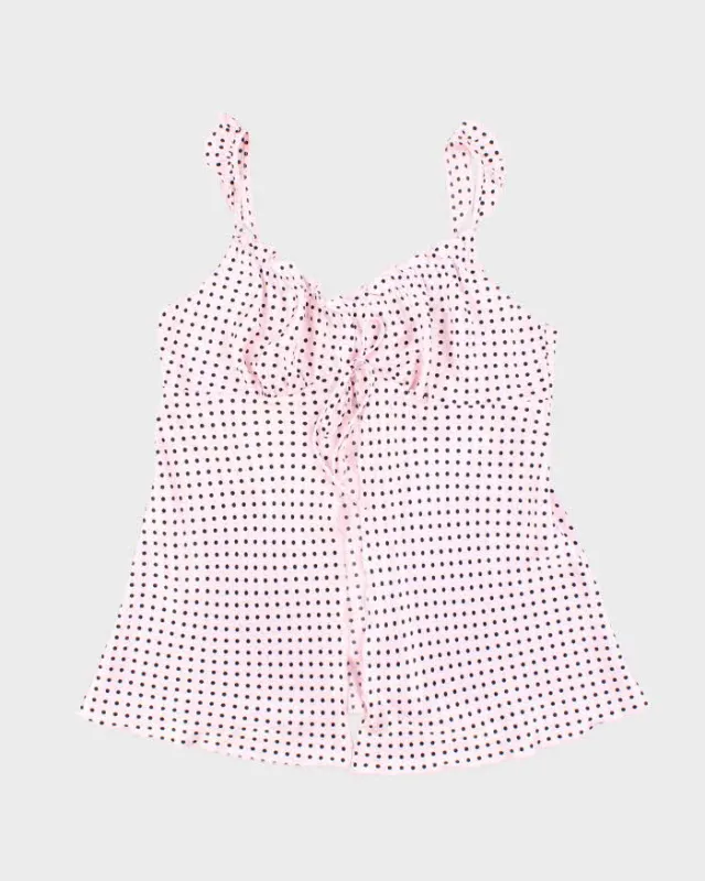 Vintage 90s 00s Lu-Say Polka Dot Cami - L sold by Rokit