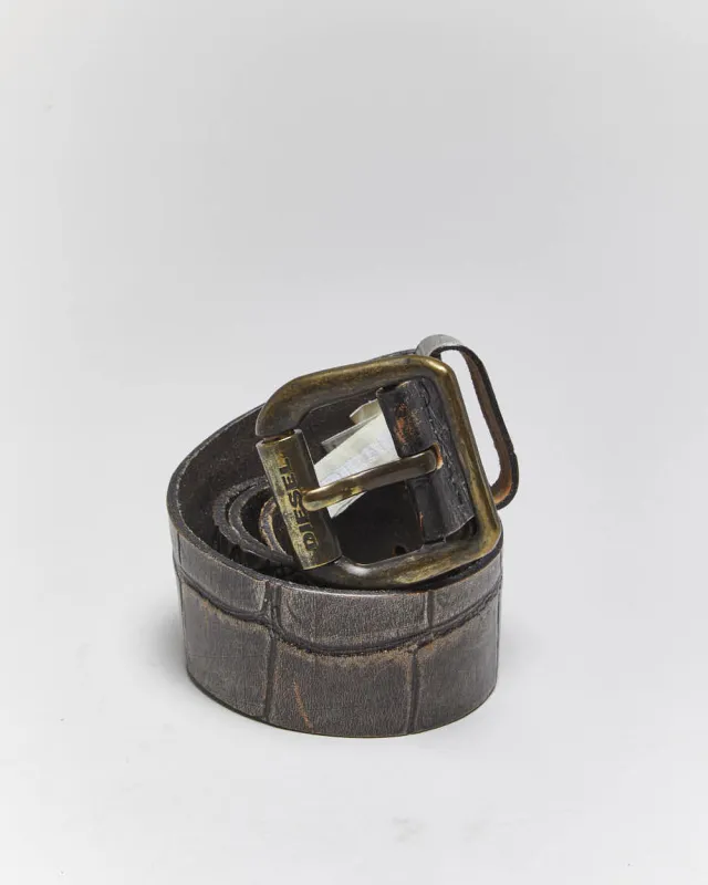 Vintage Y2k 00s Diesel Leather Belt - W32-W36 sold by Rokit