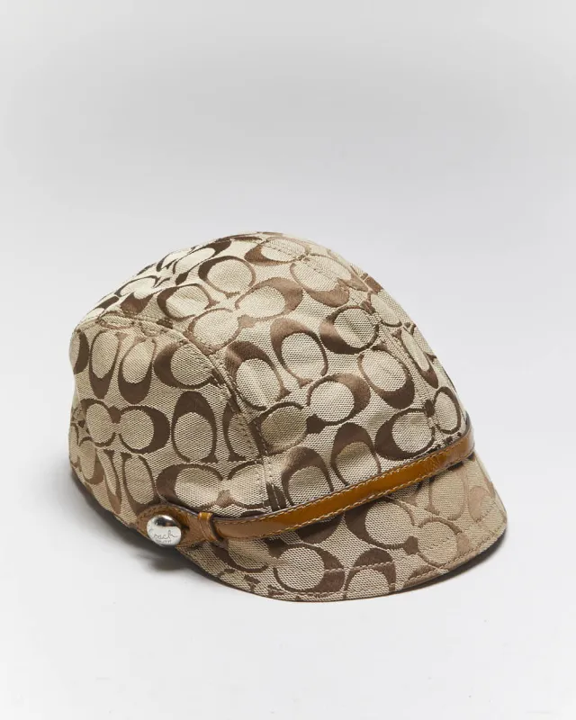 Vintage Coach Monogram Jacquard Newsboy Cap - M/L sold by Rokit