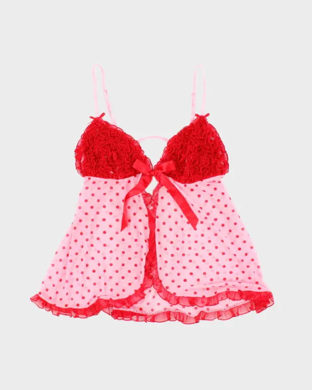 Vintage Y2k 00s La Senza Polka Dot Cami - S sold by Rokit