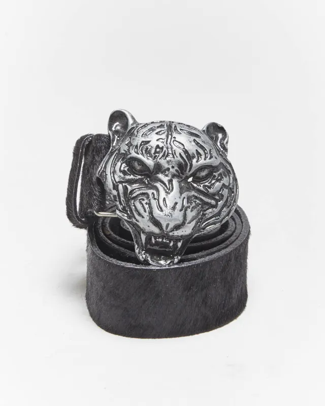 Vintage Pony Hair Leather Belt - W31-35 sold by Rokit