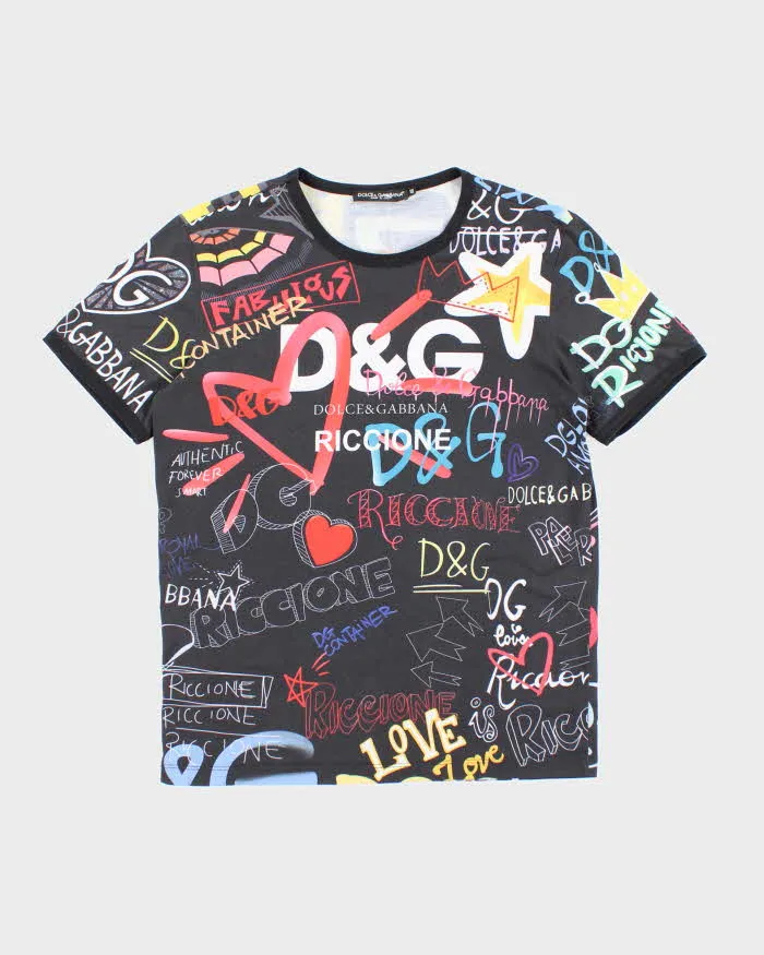 Vintage Y2K Dolce & Gabbana All Over Print Graphic T-Shirt - S sold by Rokit