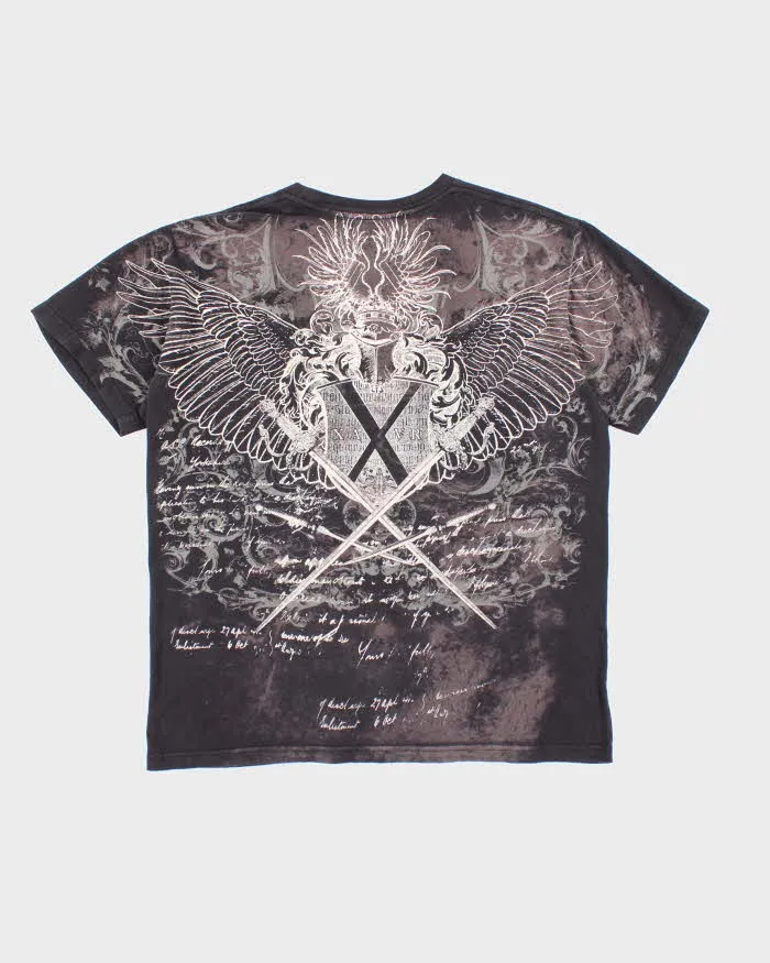 Vintage Y2K Xzavier Unlimited All Over Print Gothic T-Shirt - L sold by Rokit product image thumbnail 2