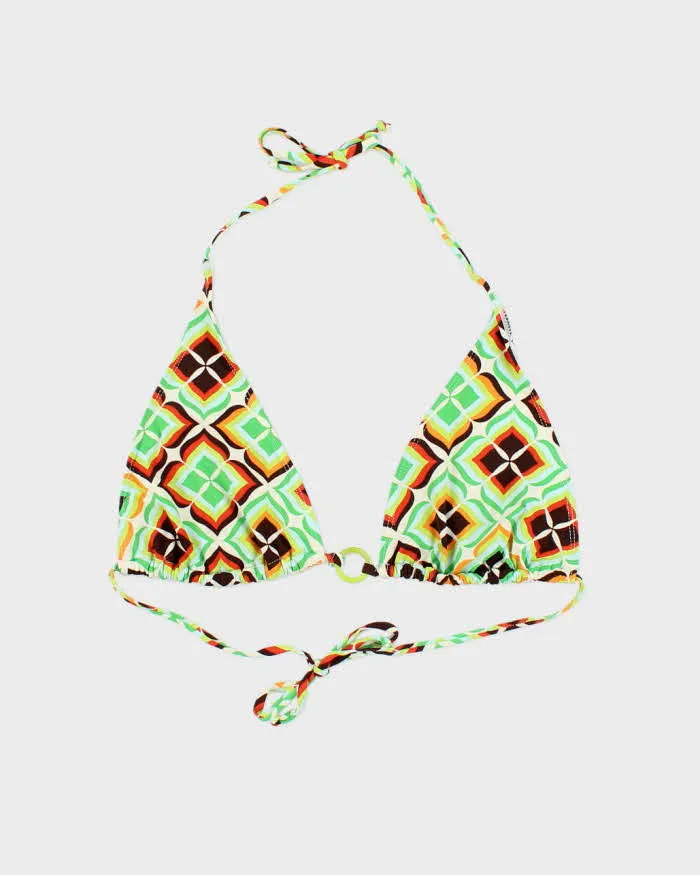 Vintage O Ring Pattern Bikini Top - M sold by Rokit