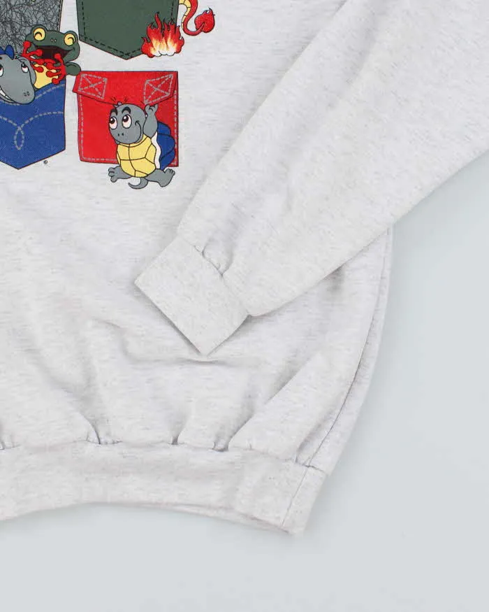 Vintage 90's Pocket Catcheys Graphic Print Sweatshirt - L sold by Rokit product image thumbnail 4