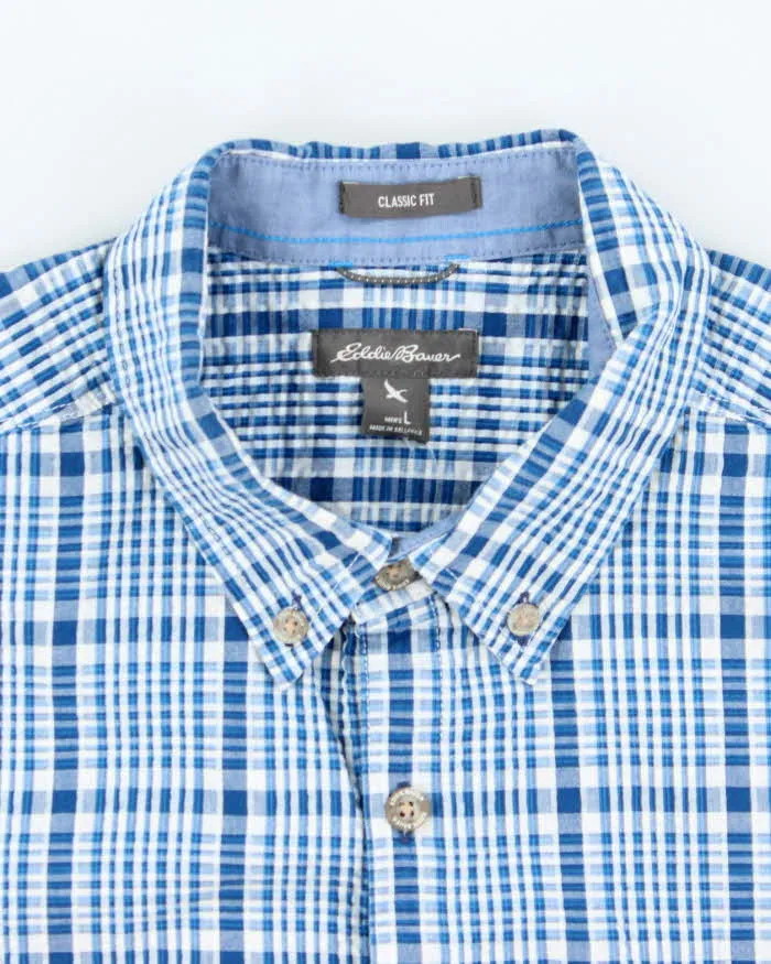 Vintage Eddie Bauer Seersucker Short Sleeve Shirt - L sold by Rokit product image thumbnail 5