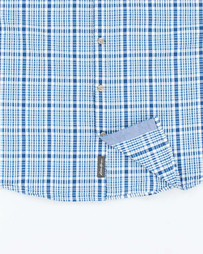 Vintage Eddie Bauer Seersucker Short Sleeve Shirt - L sold by Rokit product image thumbnail 4