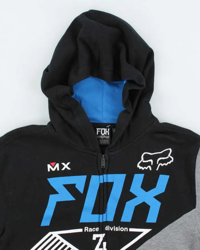 Vintage Y2K Fox Racing Graphic Printed Zip Up Hoodie - L sold by Rokit product image thumbnail 3