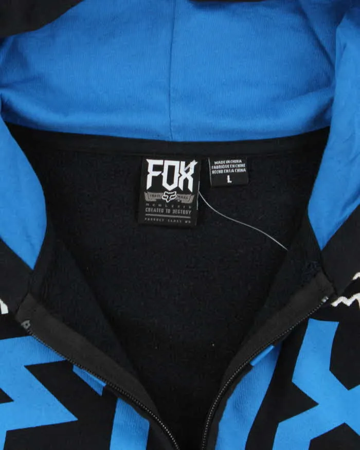 Vintage Y2K Fox Racing Graphic Printed Zip Up Hoodie - L sold by Rokit product image thumbnail 5