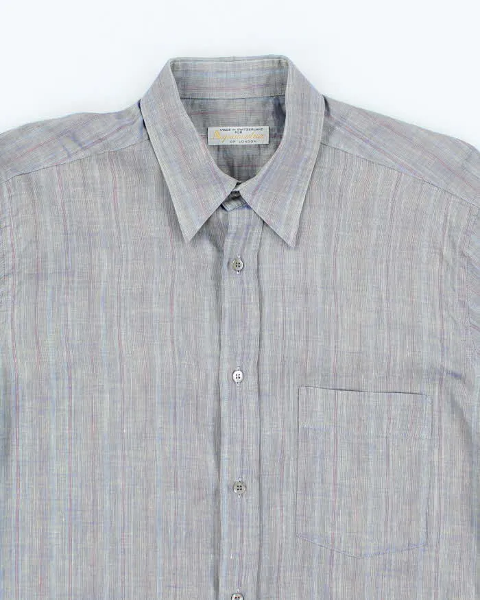 Vintage 90's Aquascutum Iridescent Short Sleeve Button Up Shirt - M sold by Rokit product image thumbnail 3