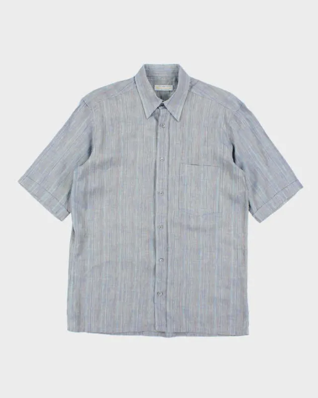 Vintage 90's Aquascutum Iridescent Short Sleeve Button Up Shirt - M sold by Rokit