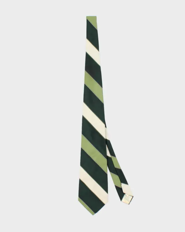 Vintage Christian Dior Striped Heavyweight Silk Tie sold by Rokit
