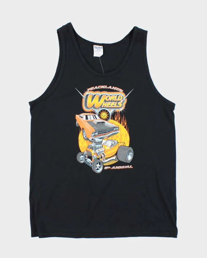 Vintage 90's World Wheels Car Show Graphic Vest - L sold by Rokit