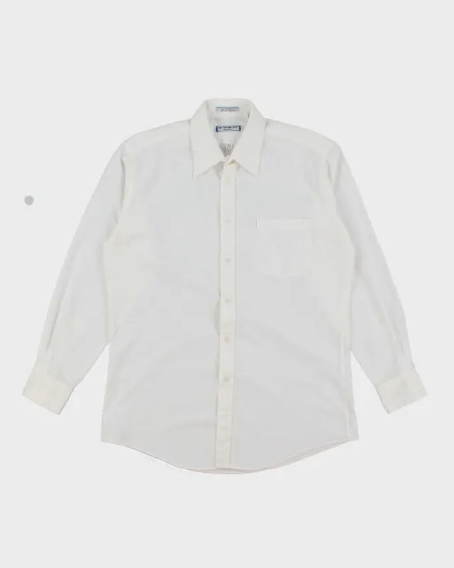 Vintage 90's Yves Saint Laurent Striped Long Sleeve White Shirt - L sold by Rokit