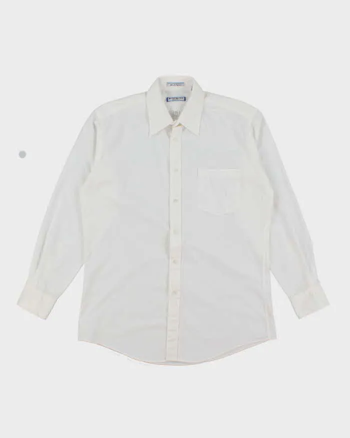 Vintage 90's Yves Saint Laurent Striped Long Sleeve White Shirt - L sold by Rokit