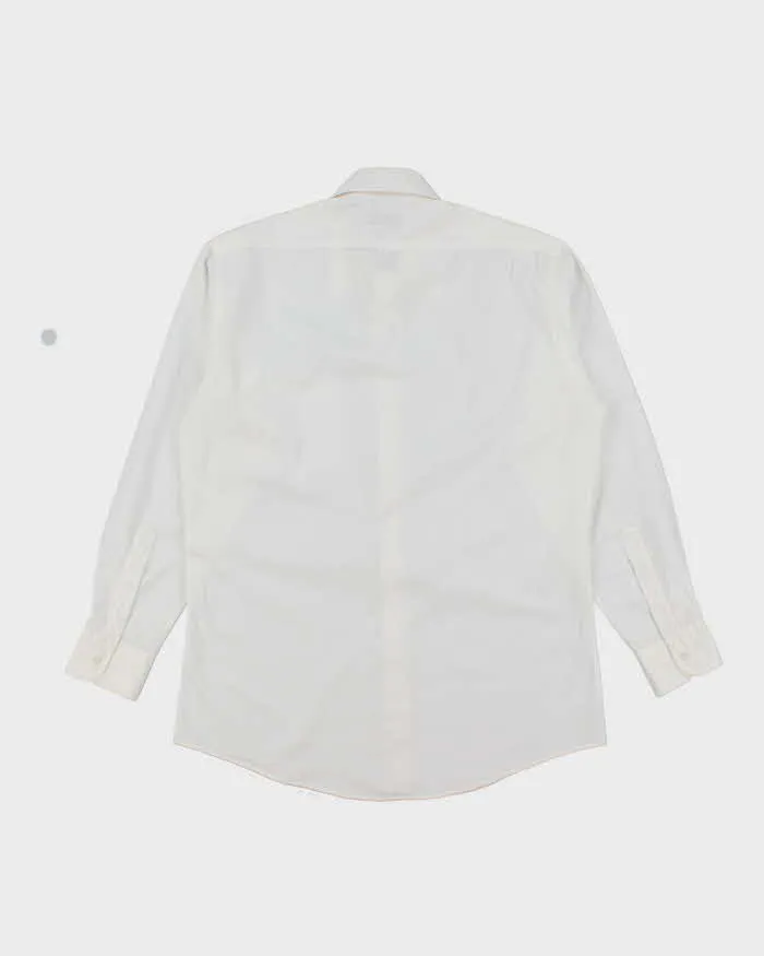 Vintage 90's Yves Saint Laurent Striped Long Sleeve White Shirt - L sold by Rokit product image thumbnail 2