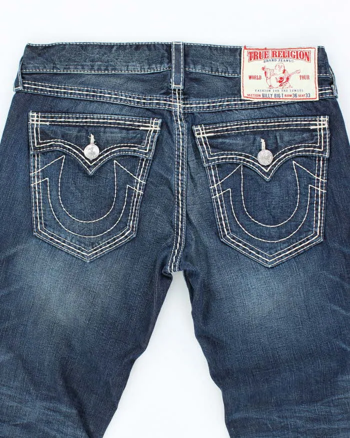 Vintage Y2K True Religion Dark Wash Relaxed Fit Jeans - W36 L29 sold by Rokit product image thumbnail 4
