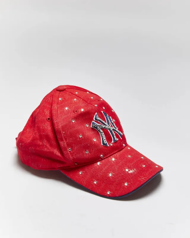 Vintage Y2K New York Yankee Sequinned Baseball Cap - OS sold by Rokit