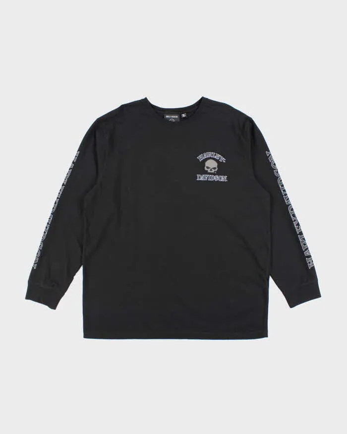 Men's Harley Davidson Long Sleeve Black Cotton Shirt - XXL sold by Rokit