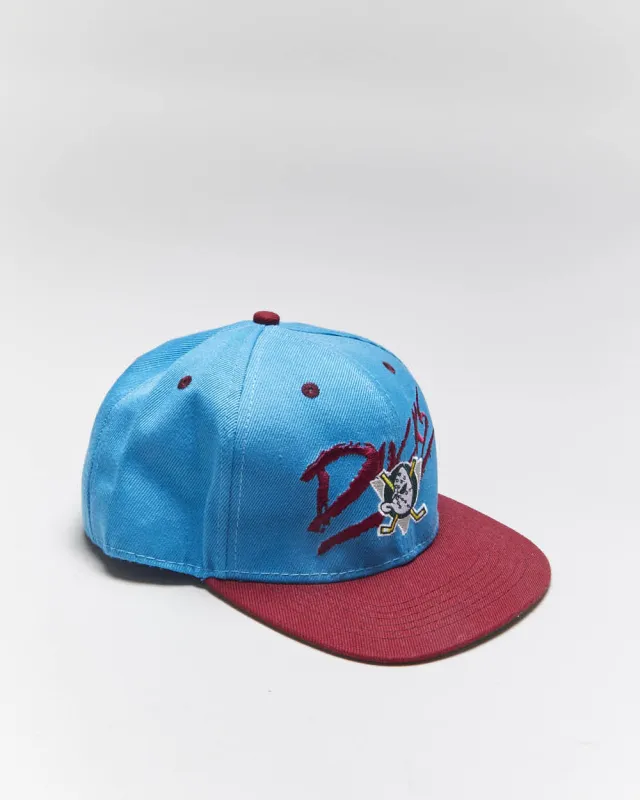 Vintage 90's The Mighty Ducks Embroidered Hockey Snapback Cap - OS sold by Rokit
