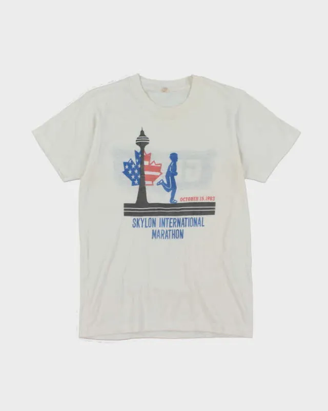 Vintage 80's Skylon International Marathon Running Graphic T-Shirt - M made by Rokit